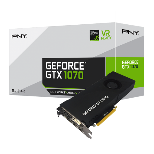 TARJETA DE VIDEO PNY GTX 1070 FOUNDERS ED 8GB/DDR5/256B VCGGTX10708PB-CG